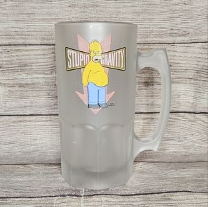 The Simpsons homer Simpson stupid gravity 14oz frosted beer mug